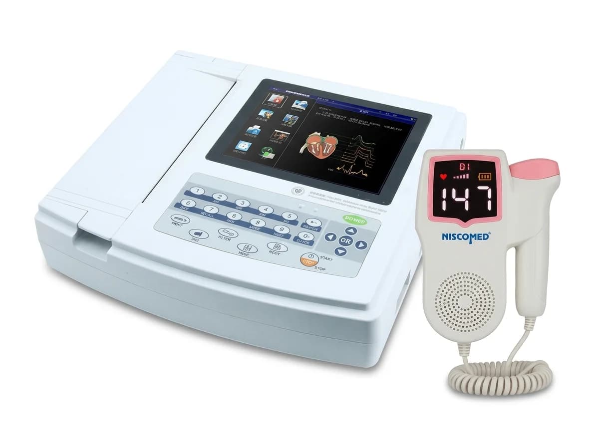 Niscomed Twelve Channel ECG Machine - Flight 1200 + Niscomed ND-106 Fetal Doppler Free
