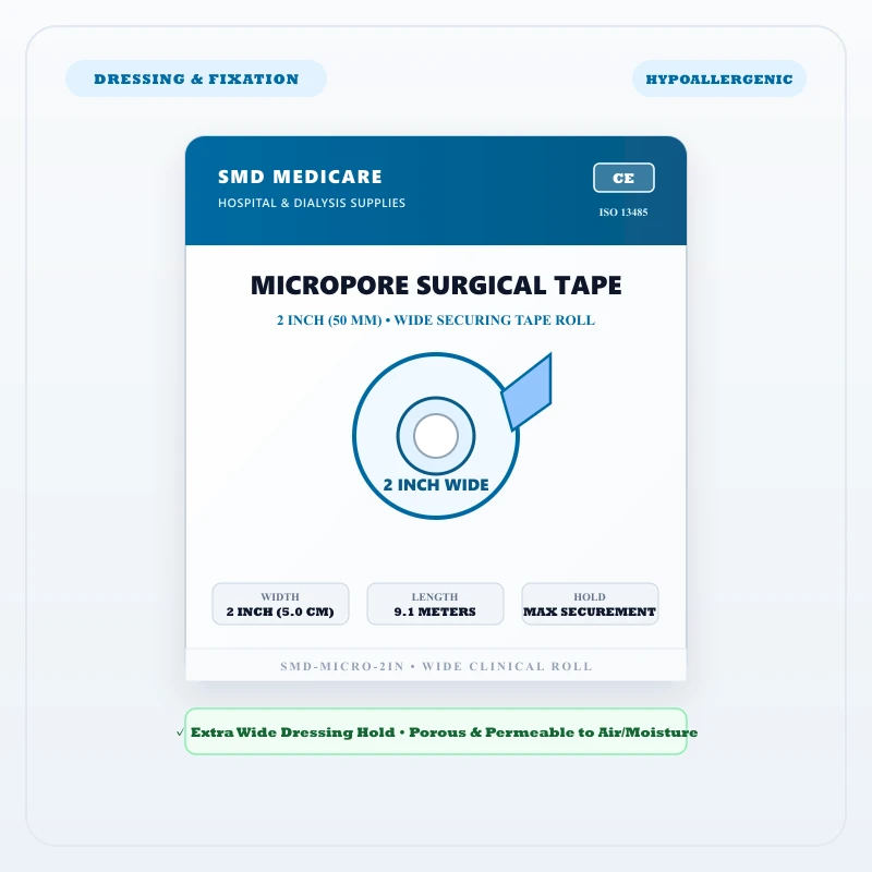 Surgical Microporous Paper Tape 2 Inch (Pack of Rolls) - Buy Wholesale in India | SMD MEDICARE