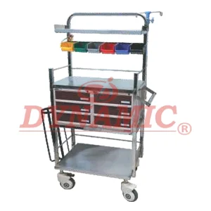 Deluxe Emergency Crash Cart (5-Drawer with Defibrillator Tray) - Buy Wholesale in India | SMD MEDICARE