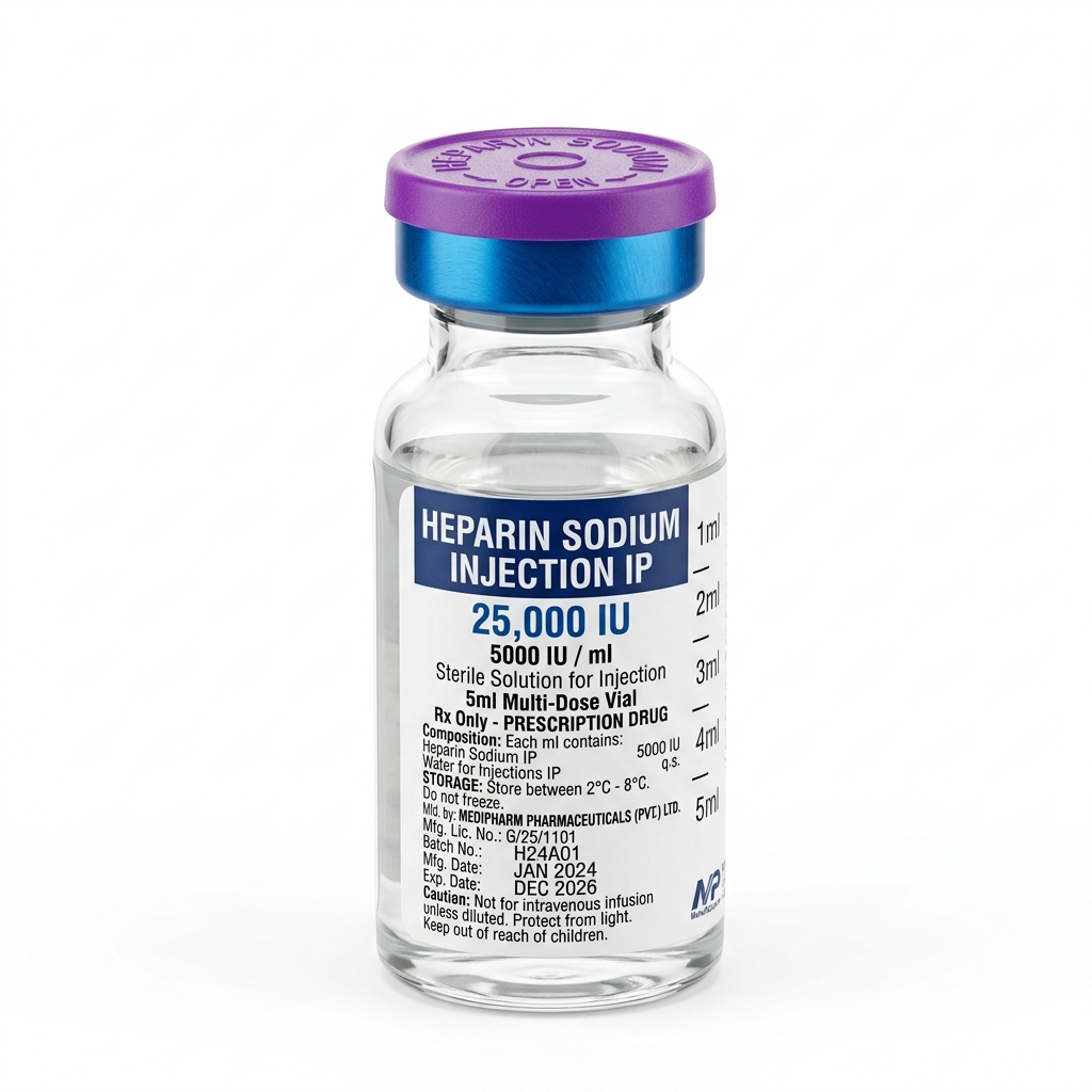 Heparin Sodium Injection 25000 IU (5ml) - Image 1 | SMD MEDICARE