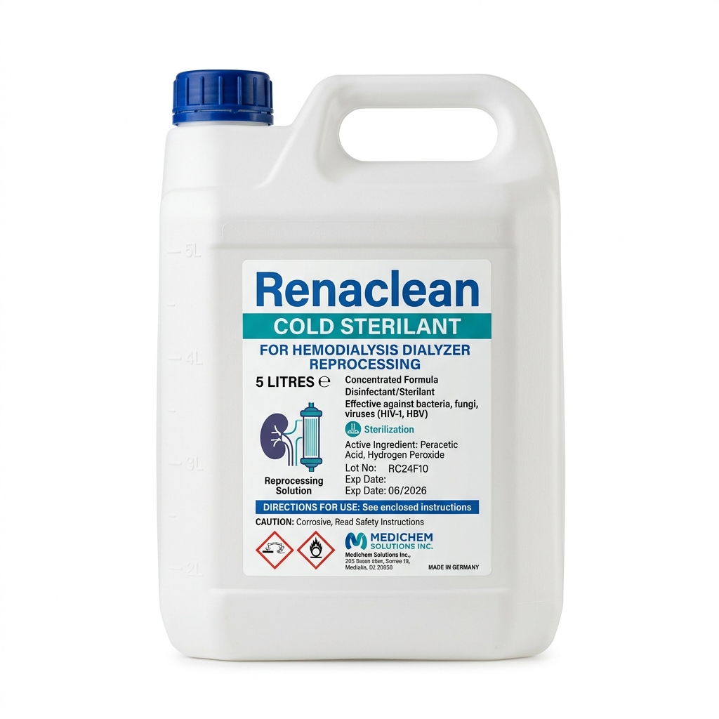 Renaclean Cold Sterilant for Dialyser Reprocessing (5 Litre) - Image 1 | SMD MEDICARE